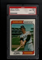 1974 Topps #081 Frank Duffy PSA 8 NM-MT CLEVELAND INDIANS